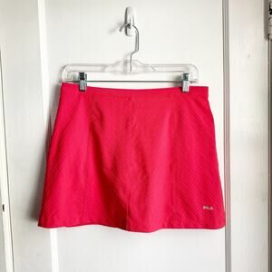 FILA Coral Hot Pink Activewear Skirt Skort Shorts Casual Preppy Tennis Size M